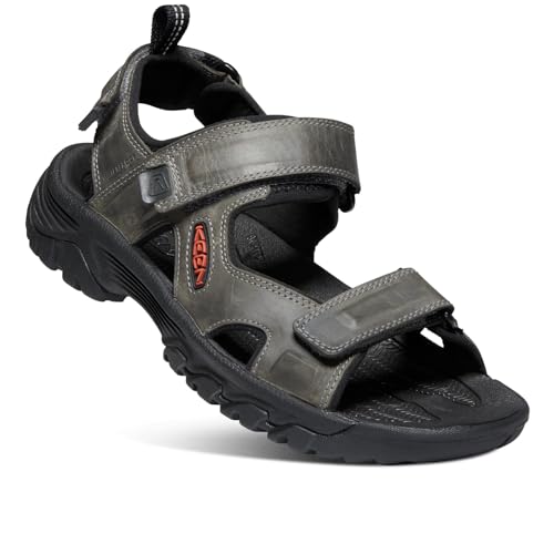 KEEN Herren Targhee 3 Open Toe Hiking Sport-Sandalen, grau/schwarz, 44.5 EU von KEEN