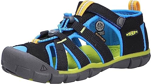 KEEN Seacamp 2 Cnx Unisex Kinder Sandalen , Schwarz Black Brilliant Blue, 39 EU von KEEN