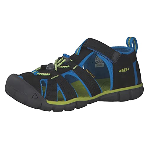 KEEN, Unisex Kinder Seacamp 2 CNX Sandalen , Black Brilliant Blue , 34 EU von KEEN