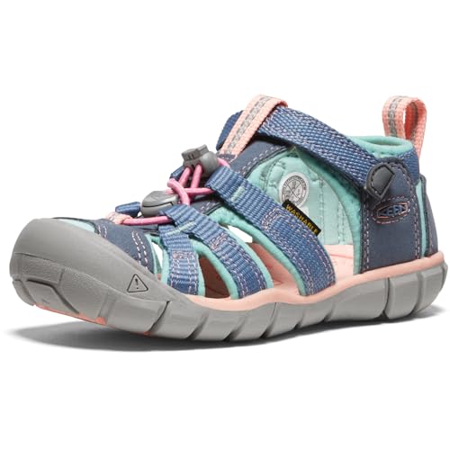 KEEN Seacamp 2 Cnx Unisex Kinder Sandalen , Blau Flint Stone Ocean Wave, 31 EU von KEEN