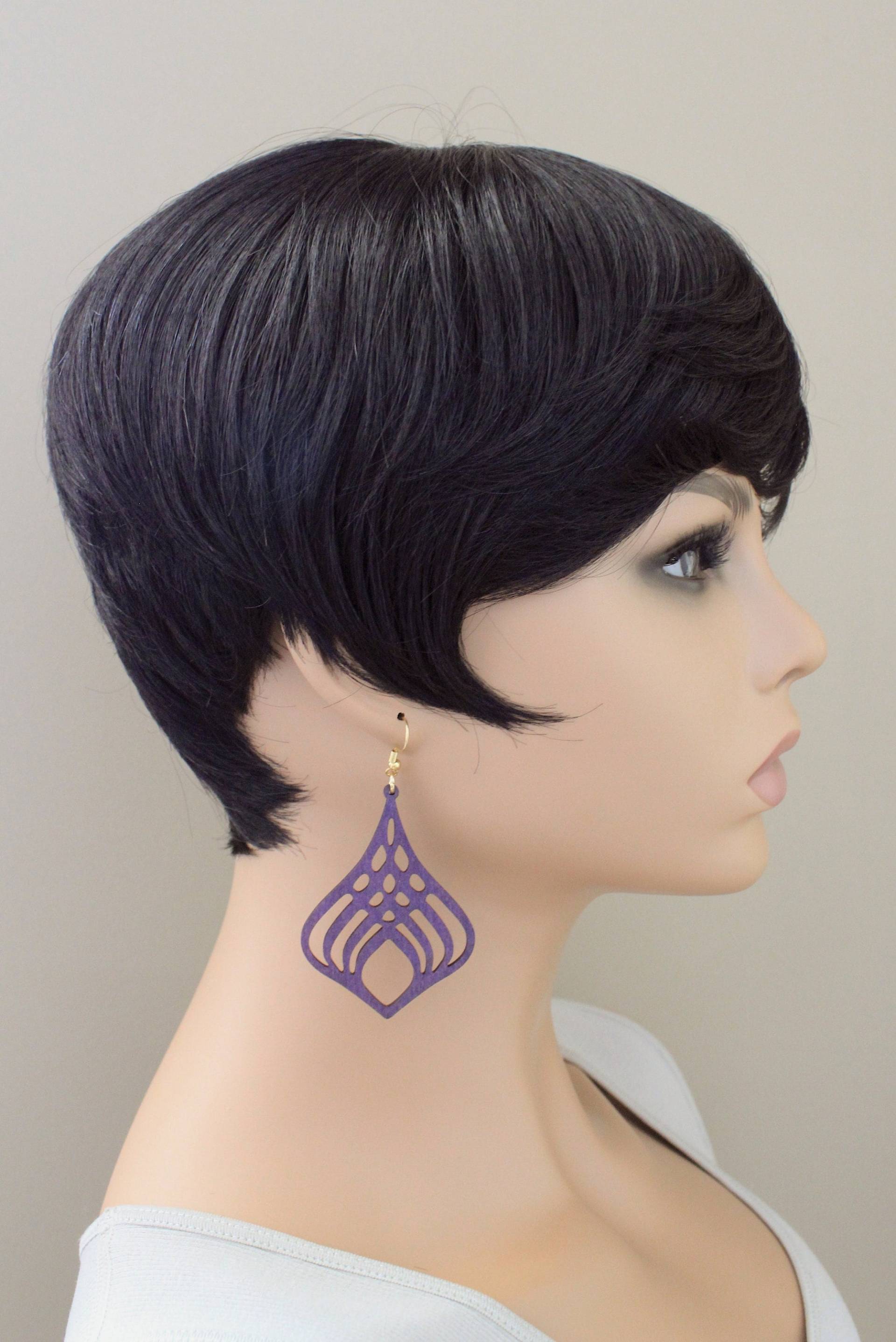 Laser Geschnittene Holzohrringe Birnendesign, Nickelfrei von KeenaraShawn