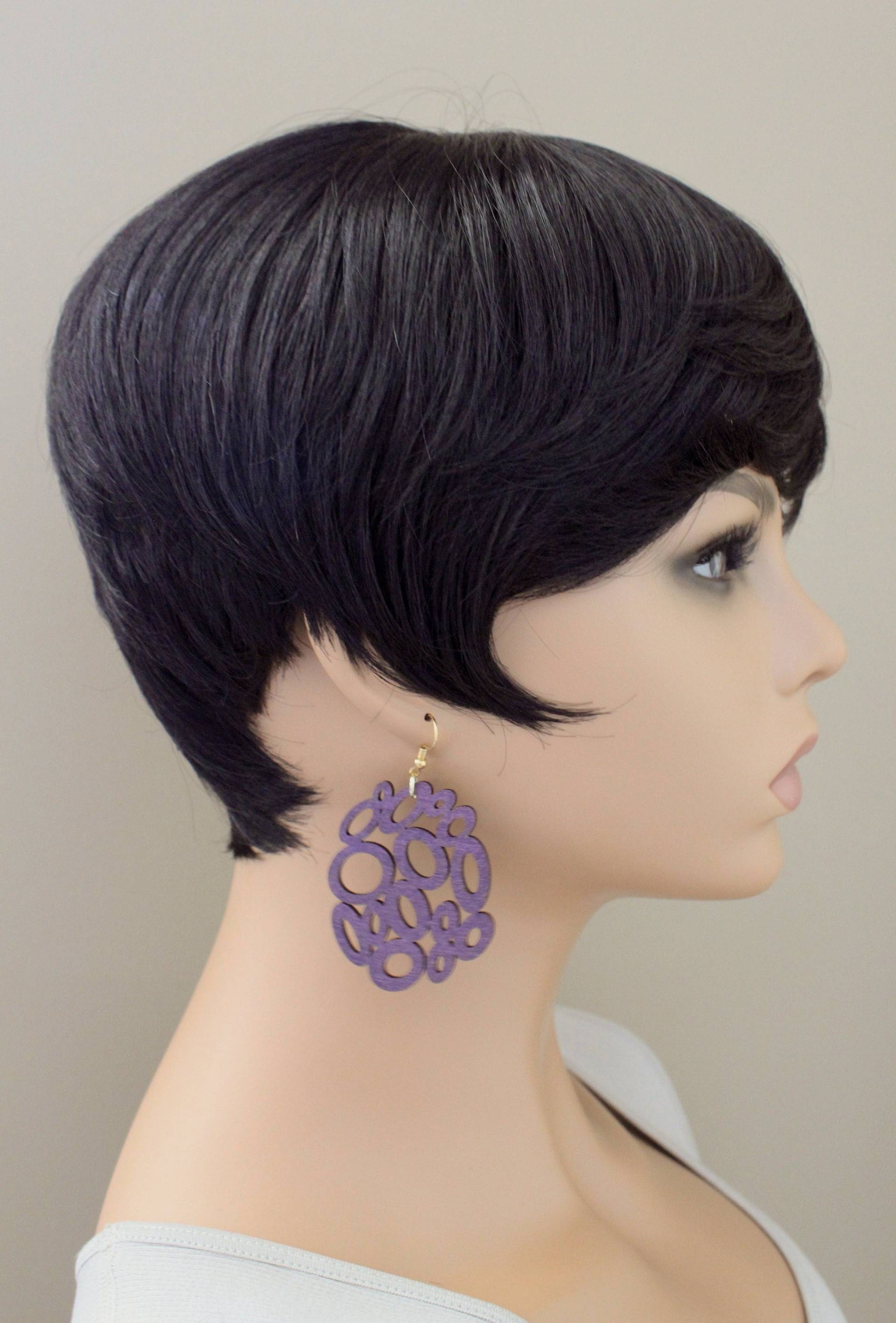 Laser Geschnittene Holzohrringe Ovales Kreis Design von KeenaraShawn