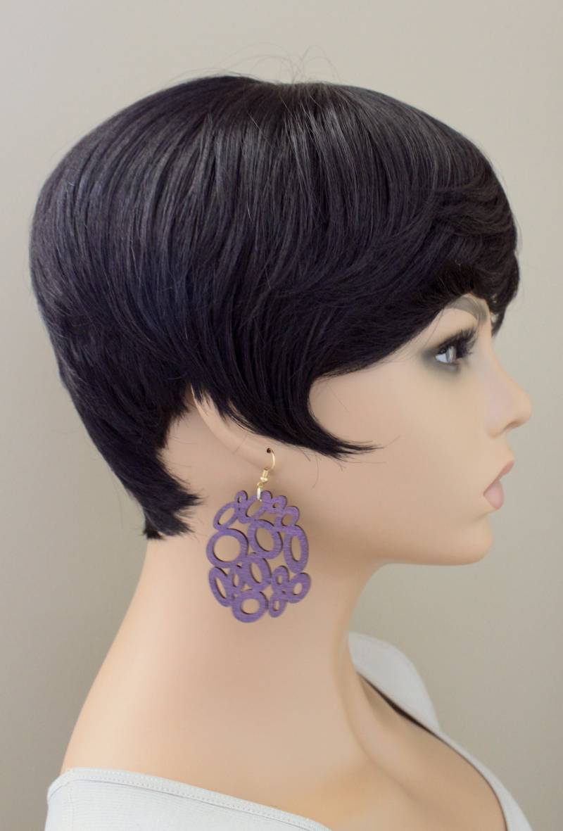 Laser Geschnittene Holzohrringe Ovales Kreis Design von KeenaraShawn