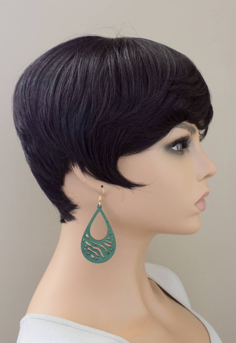 Laser Geschnittene Holztränen-Tropfen-Ohrringe Zebra-Design von KeenaraShawn