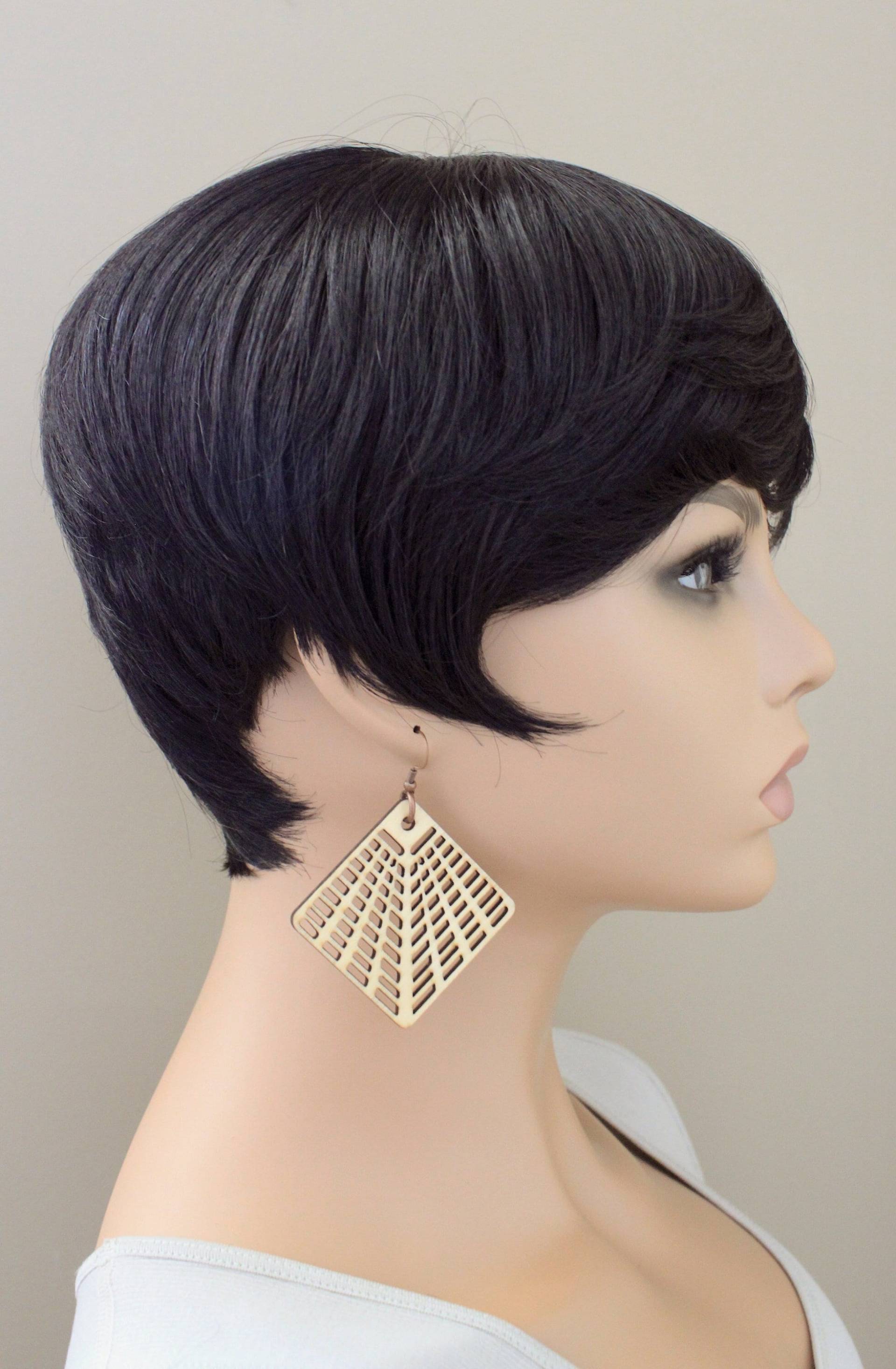 Laser Geschnittene Ohrringe Aus Birkenholz Diamantnetz-Design von KeenaraShawn