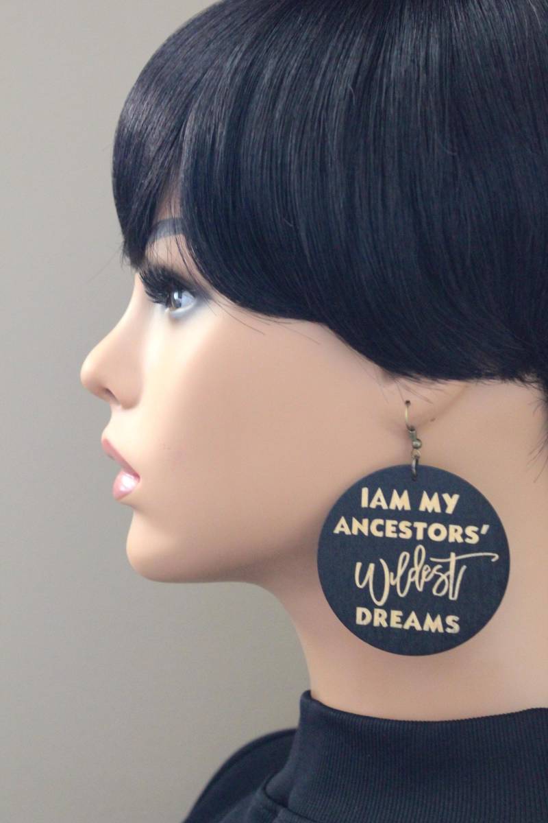 Runde Holzohrringe Mit Gravur Ethno Statement Schmuck von KeenaraShawn