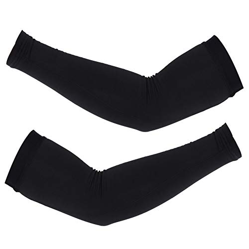 Keenso Radfahren Winddicht Armlinge Fleece Sport Armstulpen Outdoor Herren Damen Kaltwetter Armlinge(Black M) Reiten von Keenso
