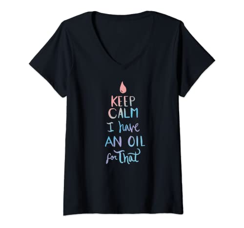 Damen Keep Calm - I Have an Oil for That - Aromatherapie T-Shirt mit V-Ausschnitt Damen Keep Calm - I Have an Oil for That - Aromatherapie T-Shirt mit V-Ausschnitt von Keep Calm - I Have an Oil for That - Aromatherapy