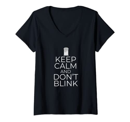 Damen Keep calm and don't blink T-Shirt mit V-Ausschnitt Damen Keep calm and don't blink T-Shirt mit V-Ausschnitt von Keep Calm Tees