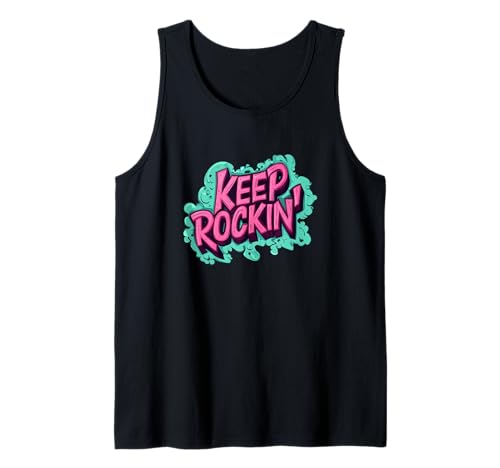 Lebendiges Keep Rockin' Emblem für Jungen und Mädchen Tank Top von Keep Rockin' Outfit