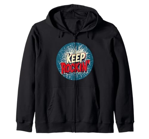 Nice Keep Rockin' Stempel für Erwachsene und Kinder Kapuzenjacke von Keep Rockin' Outfit