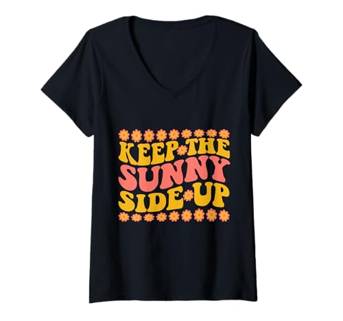Damen Always Keep Your Sunny Side Up Cute Sun Damen Herren Kinder Shirt T-Shirt mit V-Ausschnitt Damen Always Keep Your Sunny Side Up Cute Sun Damen Herren Kinder Shirt T-Shirt mit V-Ausschnitt von Keep Your Sunny Side Up Cute Sun women men Kid Tee