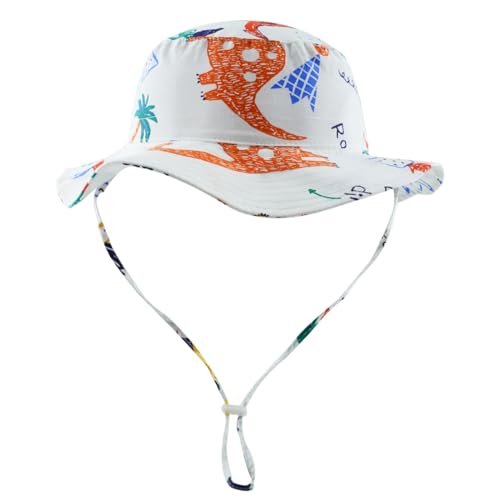 KeepSa 100% Baumwolle Sonnenhut Baby Mädchen Jungen Kinder Sommer Kinderhut Fischerhut mit Breite Krempe von KeepSa