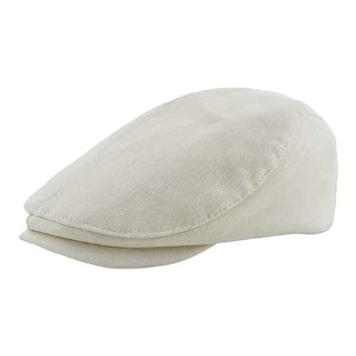 KeepSa Baumwolle Herren Newsboy Schiebermütze Flatcap Tellermütze Schlägermütze Gatsby Ivy Barett Cap Sommer Atmungsaktiv Verstellbare Vintage Cabbie Cap 57-61CM von KeepSa