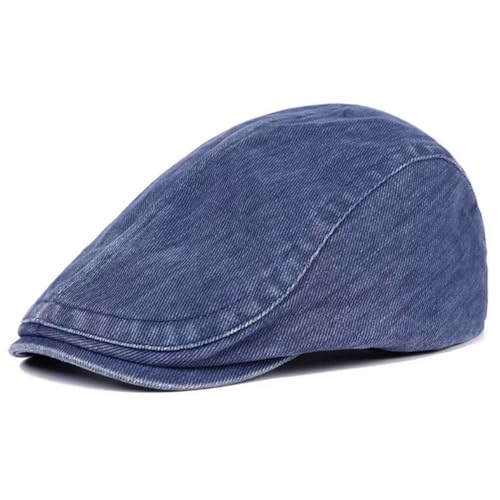 KeepSa Baumwolle Herren Newsboy Schiebermütze Flatcap Tellermütze Schlägermütze Gatsby Ivy Barett Cap Sommer Atmungsaktiv Verstellbare Vintage Cabbie Cap 57-61CM von KeepSa