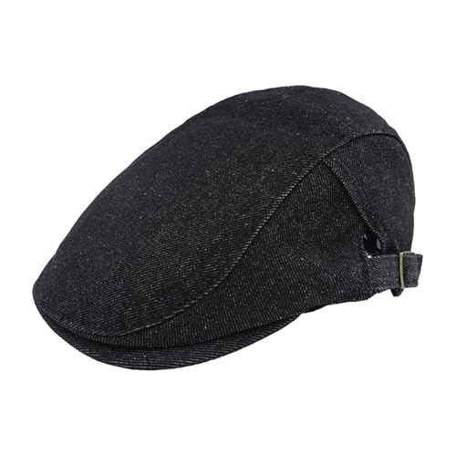 KeepSa Baumwolle Herren Newsboy Schiebermütze Flatcap Tellermütze Schlägermütze Gatsby Ivy Barett Cap Sommer Atmungsaktiv Verstellbare Vintage Cabbie Cap 57-61CM von KeepSa