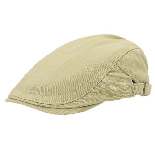 KeepSa Herren Newsboy Schiebermütze Flatcap Baumwolle Tellermütze Schlägermütze Gatsby Ivy Barett Cap Schirmmützen Hut Sommer Atmungsaktiv Verstellbare Vintage Cabbie Cap 56-59CM von KeepSa