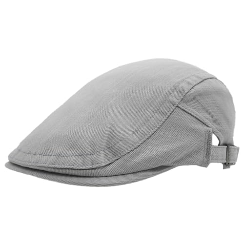 KeepSa Herren Newsboy Schiebermütze Flatcap Baumwolle Tellermütze Schlägermütze Gatsby Ivy Barett Cap Schirmmützen Hut Sommer Atmungsaktiv Verstellbare Vintage Cabbie Cap 56-59CM von KeepSa