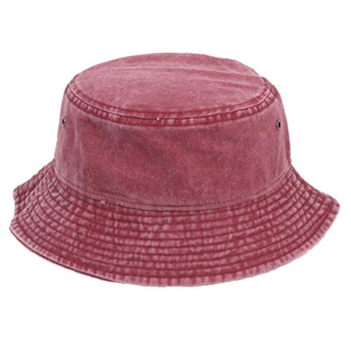 KeepSa Fischerhut Baumwolle Damen/Herren Faltbar Einfarbig Bucket Hat Sonnenhut Anglerhut, Outdoor Hut Sommermütze Garten Camping Wandern Reisen Strandhut von KeepSa