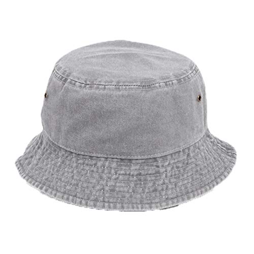 KeepSa Fischerhut Baumwolle Damen/Herren Faltbar Einfarbig Bucket Hat Sonnenhut Anglerhut, Outdoor Hut Sommermütze Garten Camping Wandern Reisen Strandhut von KeepSa