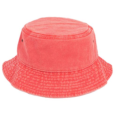 KeepSa Fischerhut Baumwolle Damen/Herren Faltbar Einfarbig Bucket Hat Sonnenhut Anglerhut, Outdoor Hut Sommermütze Garten Camping Wandern Reisen Strandhut von KeepSa