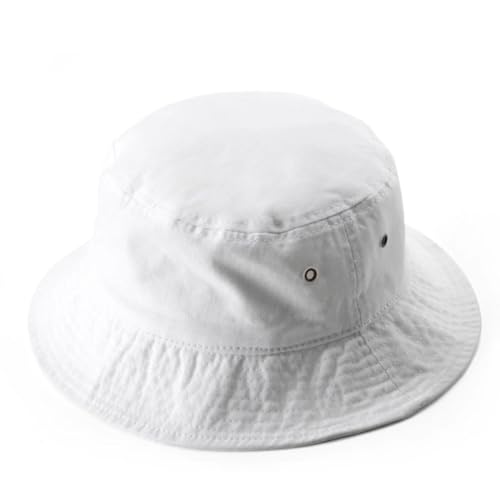 KeepSa Fischerhut Baumwolle Damen/Herren Faltbar Einfarbig Bucket Hat Sonnenhut Anglerhut, Outdoor Hut Sommermütze Garten Camping Wandern Reisen Strandhut von KeepSa