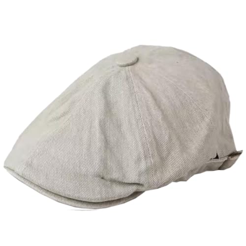 KeepSa Herren Baumwolle Tellermütze Schirmmütze Flatcap Schiebermütze Baskenmütze Cap Newsboy Stil Hut von KeepSa