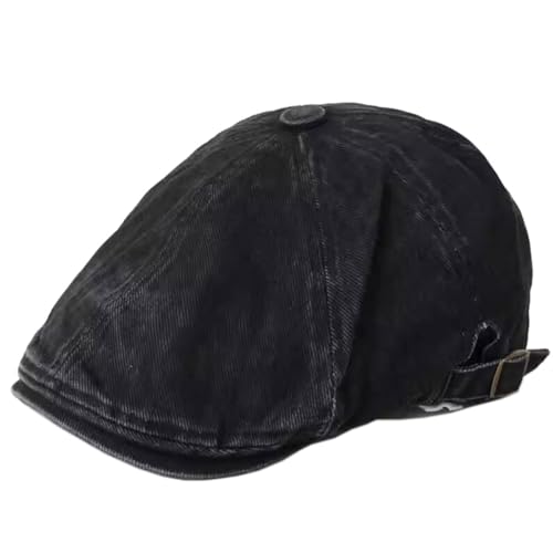 KeepSa Herren Baumwolle Tellermütze Schirmmütze Flatcap Schiebermütze Baskenmütze Cap Newsboy Stil Hut von KeepSa