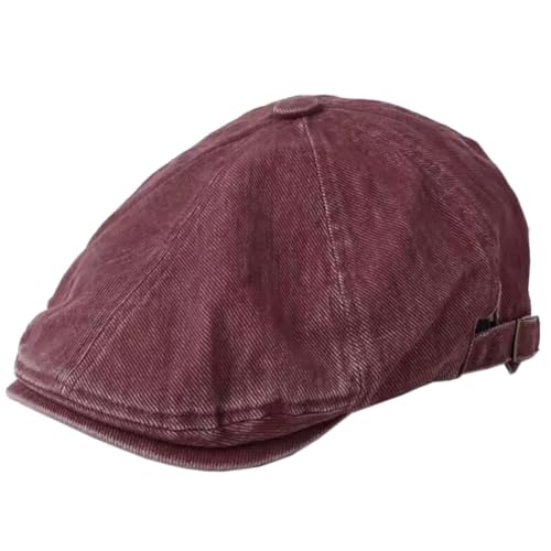 KeepSa Herren Baumwolle Tellermütze Schirmmütze Flatcap Schiebermütze Baskenmütze Cap Newsboy Stil Hut von KeepSa
