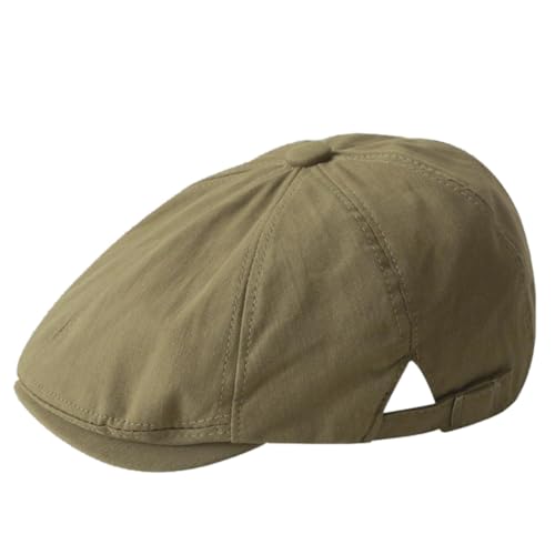 KeepSa Herren Baumwolle Tellermütze Schirmmütze Flatcap Schiebermütze Baskenmütze Cap Newsboy Stil Hut von KeepSa