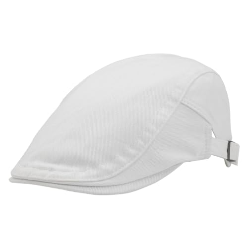 KeepSa Herren Newsboy Schiebermütze Flatcap Baumwolle Tellermütze Schlägermütze Gatsby Ivy Barett Cap Schirmmützen Hut Sommer Atmungsaktiv Verstellbare Vintage Cabbie Cap 56-59CM von KeepSa