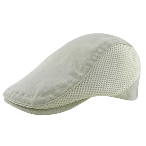 KeepSa Herren Rein Hanf Flatcap Gatsby Ivy Irish Hat Newsboy Schirmmütze von KeepSa
