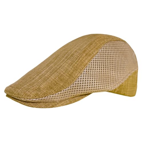KeepSa Herren Rein Hanf Flatcap Gatsby Ivy Irish Hat Newsboy Schirmmütze von KeepSa