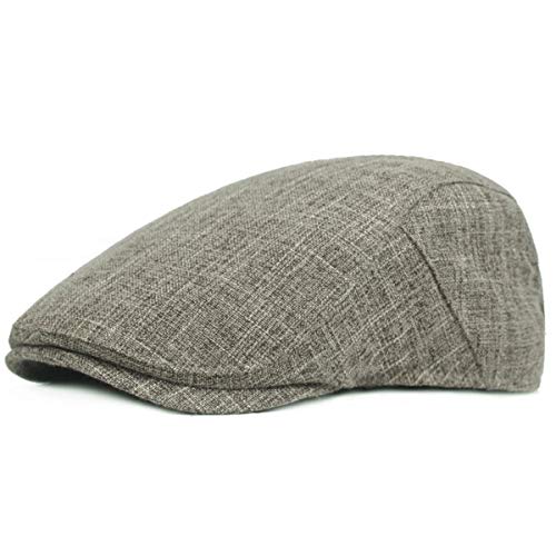 KeepSa Herren Rein Hanf Flatcap Gatsby Ivy Irish Hat Newsboy Schirmmütze von KeepSa