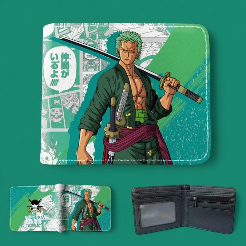 One Piece Wallet Luffy & Zoro Anime For Unisex Foldable Pu Leather Card Holder & Money Clip Cosplay Gift Kids von KeepTHEChangeee