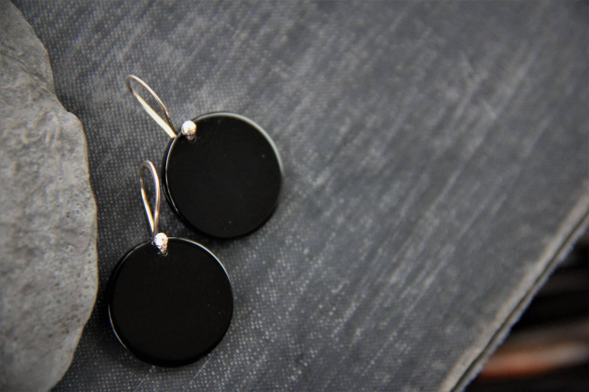 Schwarze Onyx Und Sterling Silber Baumohrringe, Runde Ohrringe, Große Baumeln, Minimalistisch, Einfach, Alltäglichen Schmuck, Münze, Edel Schwarze Onyx Und Sterling Silber Baumohrringe, Runde Ohrringe, Große Baumeln, Minimalistisch, Einfach, Alltäglichen Schmuck, Münze, Edel von Keepandcherish