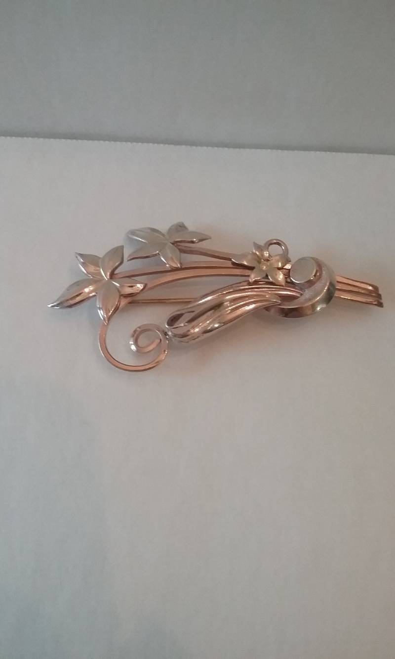 12 K Gold Und Sterling Silber Pin von KeepersFindersFinds