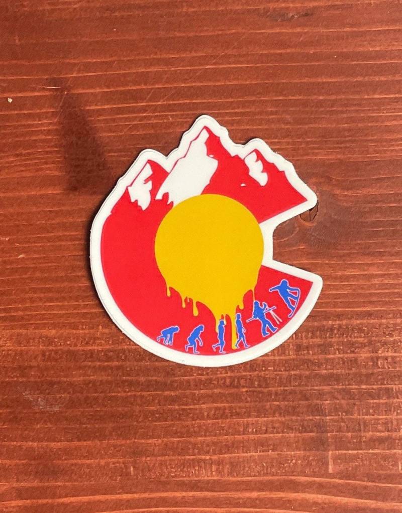 Colorado Snowboard Evolution Sticker von KeepevolvingCO