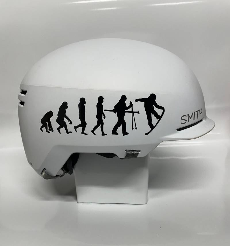 Schwarzer Snowboard Evolution Sticker von KeepevolvingCO