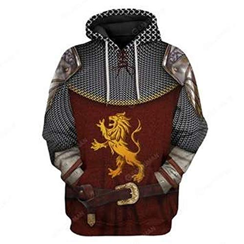 Historische Figur 3D-Druck Kapuzenpullover Colonial King Cosplay Kostüm Armee Uniform Sweatshirt von Keephen