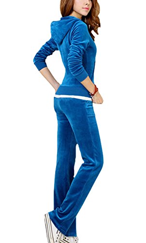 keephen Damen Trainingsanzug Damen Zipper Joggers Hoodie + Hose Set 2-TLG von keephen