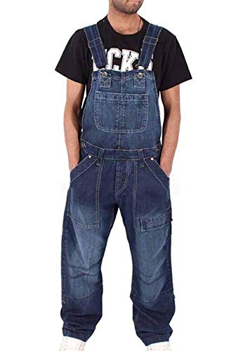 Keephen Herren Denim Latzhose Dungaree Jeans Latzhose Denim Jumpsuits von Keephen