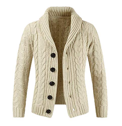 Keephen Neue Herren Langarm Pullover Revers Strickjacke Button Strickjacke Jacke Warme Jacke von Keephen