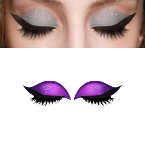 Lazy Eye Shadow Eyelash Patch, Eyeshadow Eyelashes Makeup Stickers, Augen Make-up Sticker, Wiederverwendbare Natürliche Wimpern Lidschatten Pads, Wasserdichte Augen Make-up Aufkleber für Cosplay (C) von Keeplus