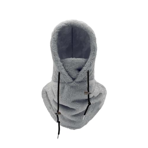 Warme Plüsch-Fahrradhaube, Multifunktionale Balaclava Gesichtsmaske Skimaske Motorradmaske zum Radfahren Ski Winter wärmend, Unisex Verstellbare Skimaske, Motorrad- und Fahrrad Maske (Plush, Grau) von Keeplus