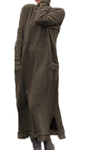 Frauen Lange Pullover Kleid Pullover Kleider Max Strickkleid Pullover Kleid Elegantes Kleid von Keepmore