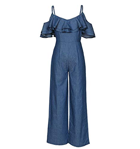 keepmore Damen Damen Jumpsuit Langer Jumpsuit Spielanzug Strampler Lätzchen Schöne Hosen Hosen Sling Low Chest Relaxed von keepmore