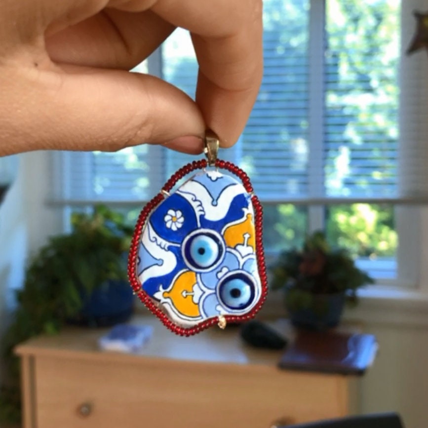Polymer Anhänger ~ Böser Blick | Handgemacht Polymer Anhänger ~ Böser Blick | Handgemacht von KeeratKaurShop
