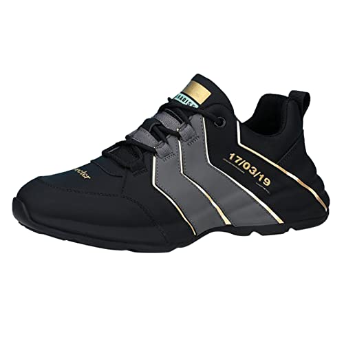 Keerlonno Sportlichschuhe Herren Weiß Einfarbig Sneaker Komfortabel Abriebfest Running Laufschuhe Lässige rutschfest Sportlich Leichtgewichts Sportlichschuhe Fitnessschuhe Mode Walkingschuhe von Keerlonno