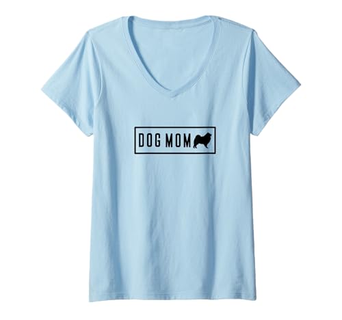 Damen Keeshond Dog Mom - Mother T-Shirt mit V-Ausschnitt Damen Keeshond Dog Mom - Mother T-Shirt mit V-Ausschnitt von Keeshond Dog Mom Apparel for Women by Jess